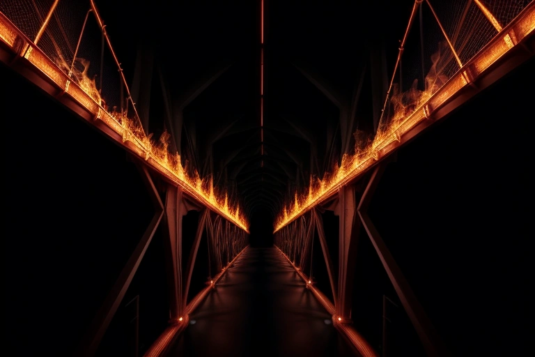 Synchronistic Echoes: Market Abysses and Fiery Bridges