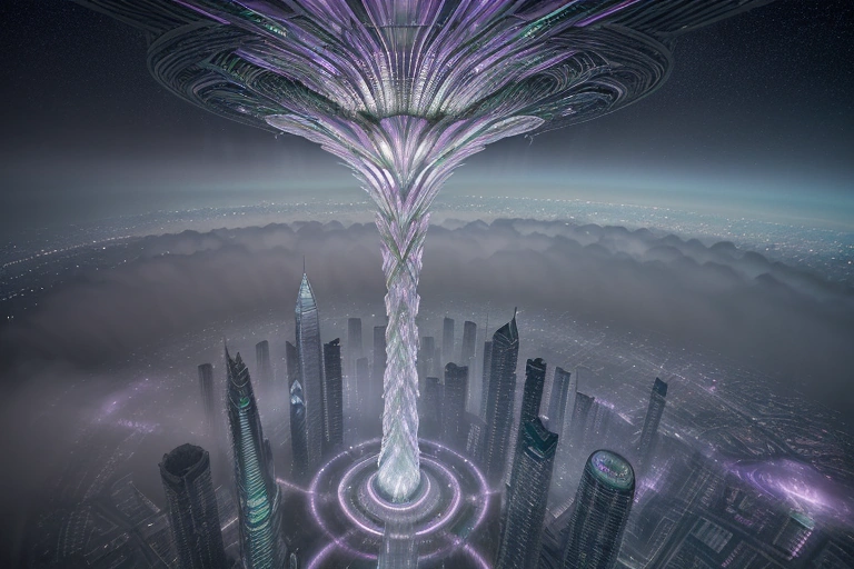 Catharsis of Echoes: where the mirrors shattered, a kaleidoscope of reflections converges with the void.